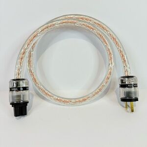 WAudio 10 AWG Audiophile Power Cable OFC HiFi System 3.3ft Transparent